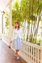 Falda Midi Sara celeste - PRE ORDER