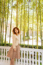 Falda Midi Sara canela - PRE ORDER