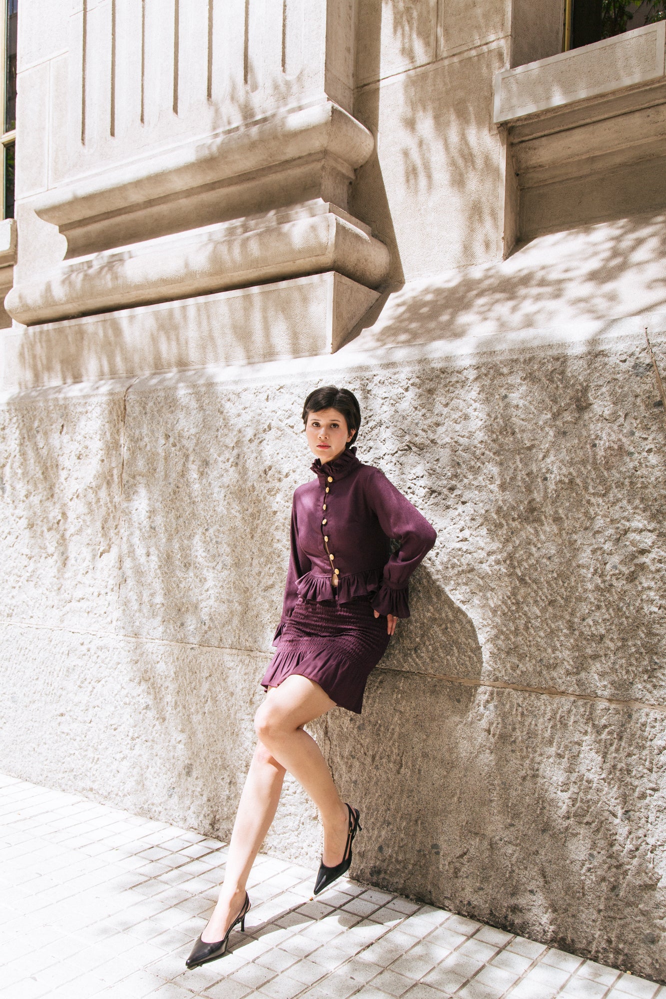 Mini Falda Catalina uva - PRE ORDER