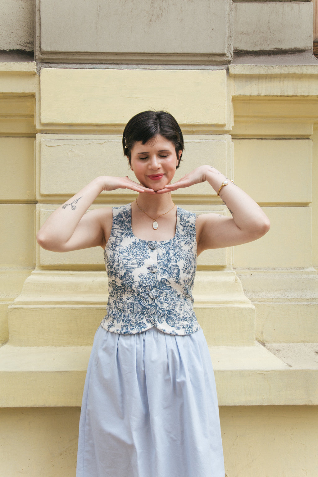 Vest Julieta toile de jouy - PRE ORDER