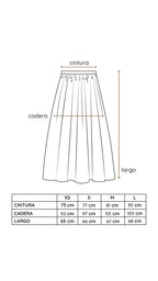 Falda Midi Sara celeste - PRE ORDER
