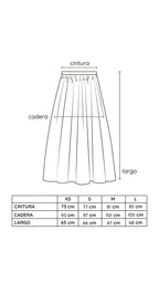 Falda Midi Sara uva - PRE ORDER